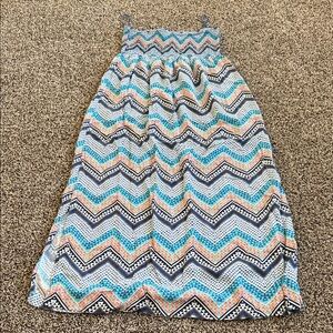 GAP Women's Maxi Dress - Blue, Orange, Black Chevron